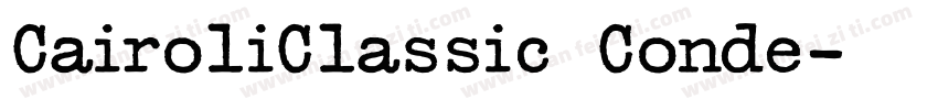 CairoliClassic Conde字体转换